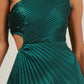 Sugarlips Marigold Aurora Pleated Maxi Dress- Emerald