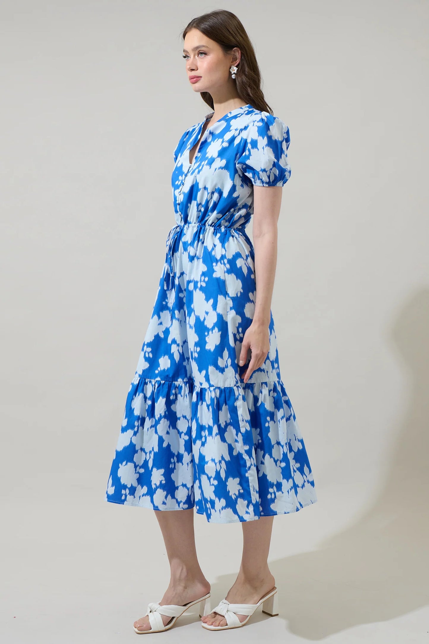 Sugarlips Grafton Floral Waist Tie Midi Dress