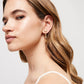 UNOde50 T Hoop Earrings with White Topaz