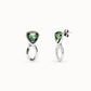 UNOde50 Green Crystal Twist Studs