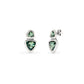 UNOde50 Double Green Crystal Triangle Earrings