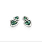 UNOde50 Double Green Crystal Triangle Earrings