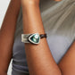 UNOde50 Leather & Silver Green Crystal Bracelet