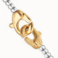 UNOde50 Interlocking Silver Bracelet with Gold Clasp