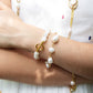 Velatti Toggle Bracelet with Links and Baroque & Freshwater Pearls