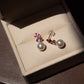 Tourmaline, Amethyst Akoya Pearl Studs