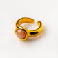 Velatti Single Small Peach Moonstone Ring