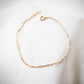 18K Gold Barely There Paperclip Chain Bracelet