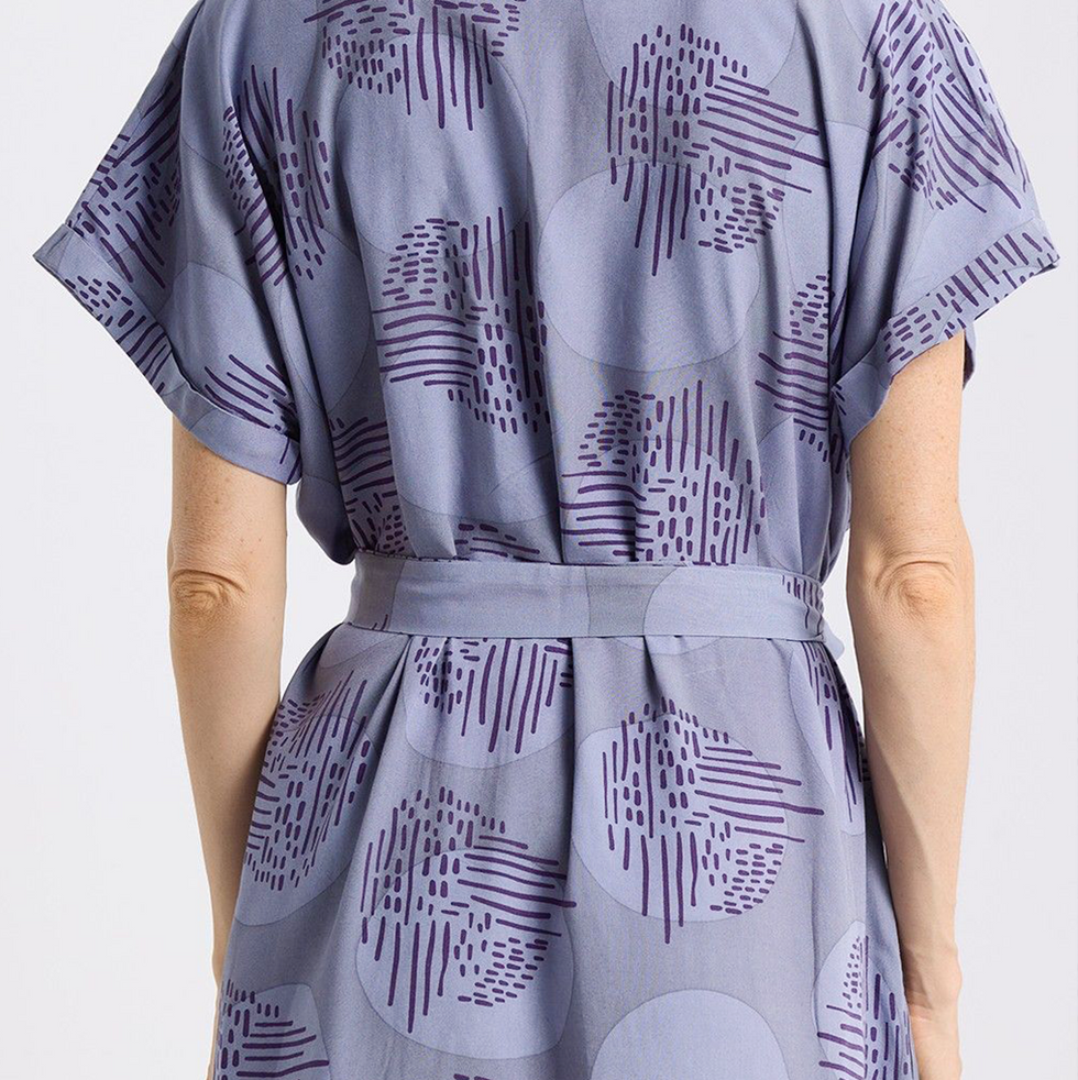 Batik Boutique Ayaz Shirt Dress Dress - Violet Yuan Dian