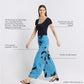 Batik Boutique Wide Leg Trousers - Azure Blooming Lace