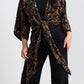 Batik Boutique Tie Front Kimono - Black Leopard