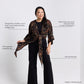 Batik Boutique Tie Front Kimono - Black Leopard
