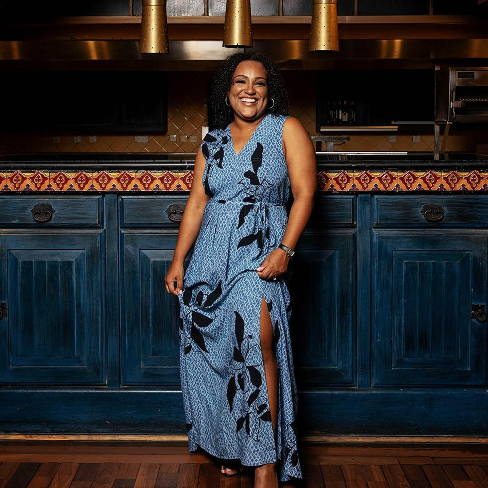 Batik Boutique Maxi Dress - Azure Blooming Lace