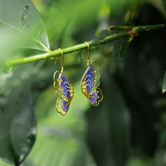 Batik Butterfly Earrings