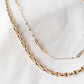 18K Gold Beaded Link Chain