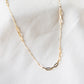 18K Gold Beaded Link Chain
