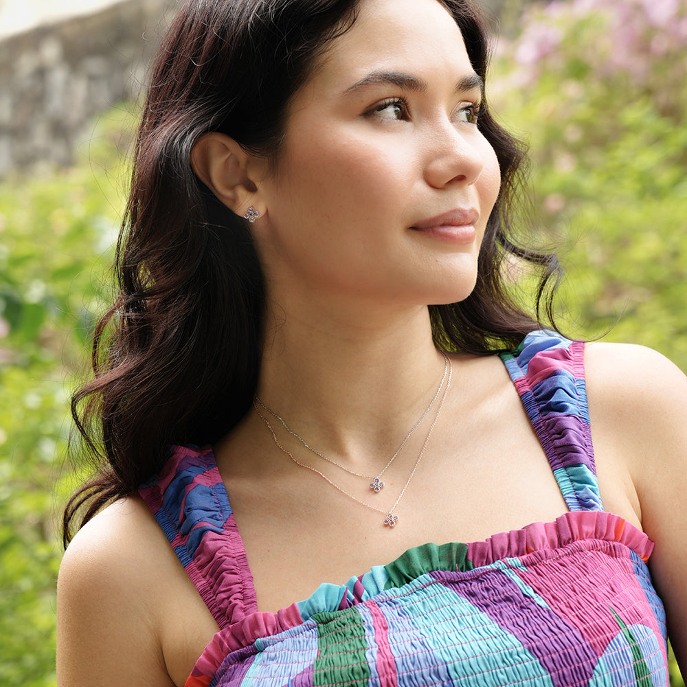 Gem Bloom Necklace with Amethyst