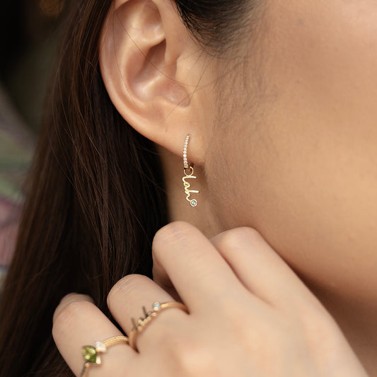 Lah Blue Topaz and Diamond Earrings