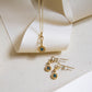 Blue Diamond Drop 10k Gold Necklace