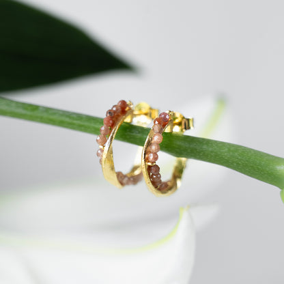 Accent Gem Hoops