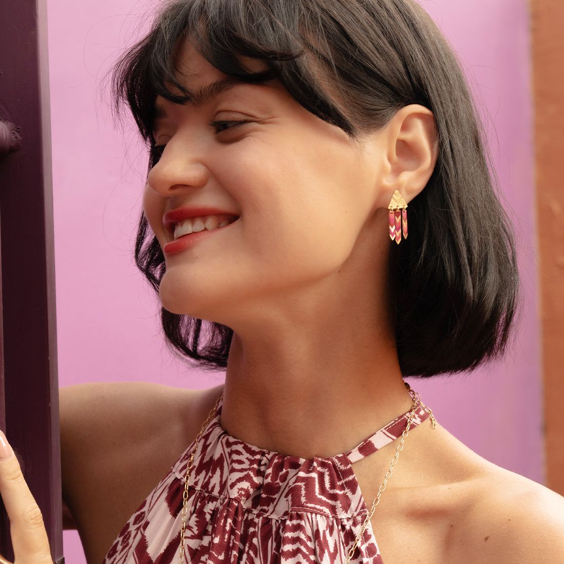 Chevron Tassel Earrings