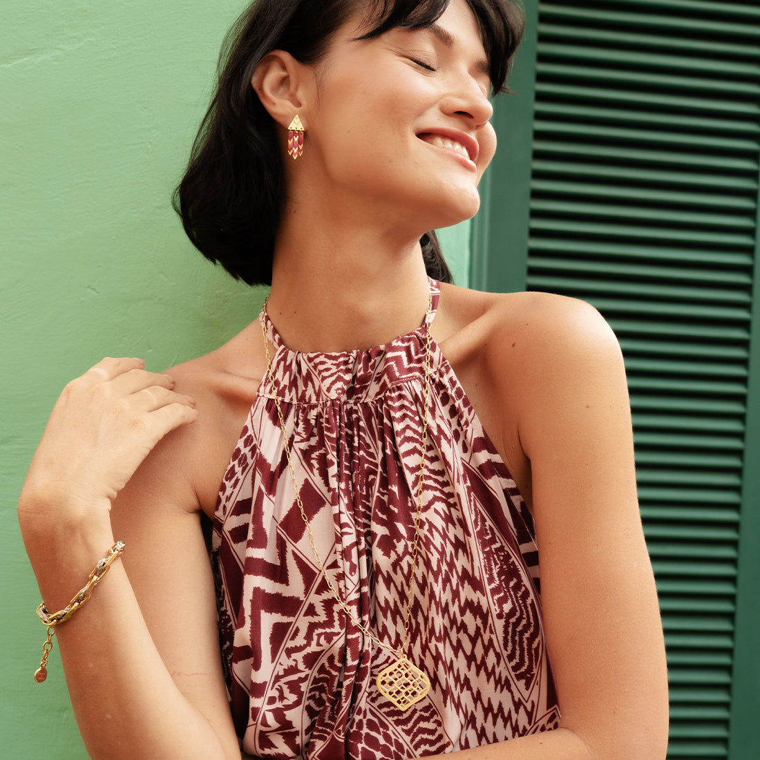 Chevron Tassel Earrings