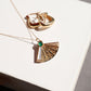 Emerald Fan Necklace