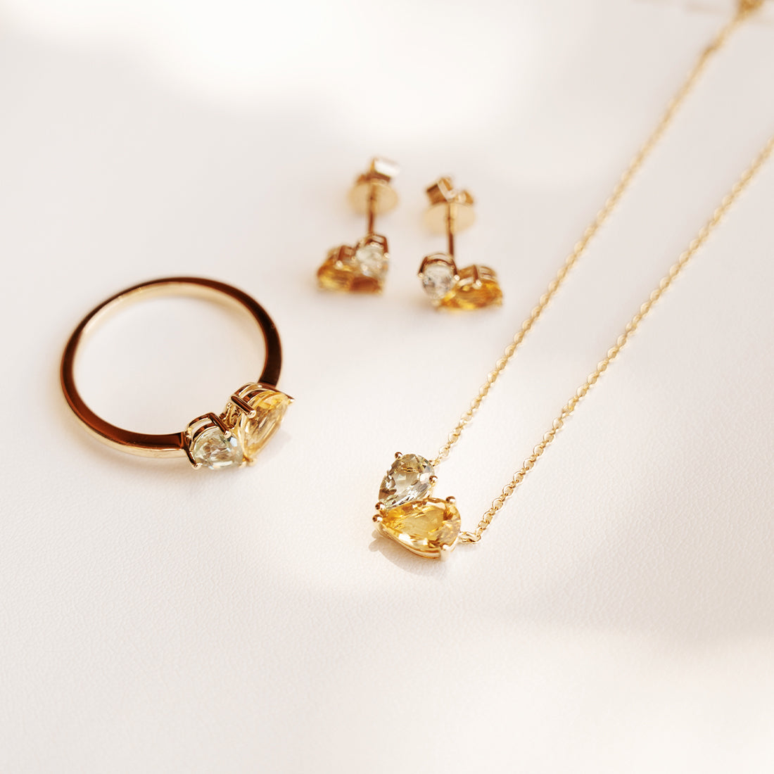 Merge Necklace with Citrine & Green Amethyst