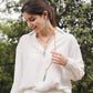 Velatti Pointed Teardrop Aventurine Long Links Necklace