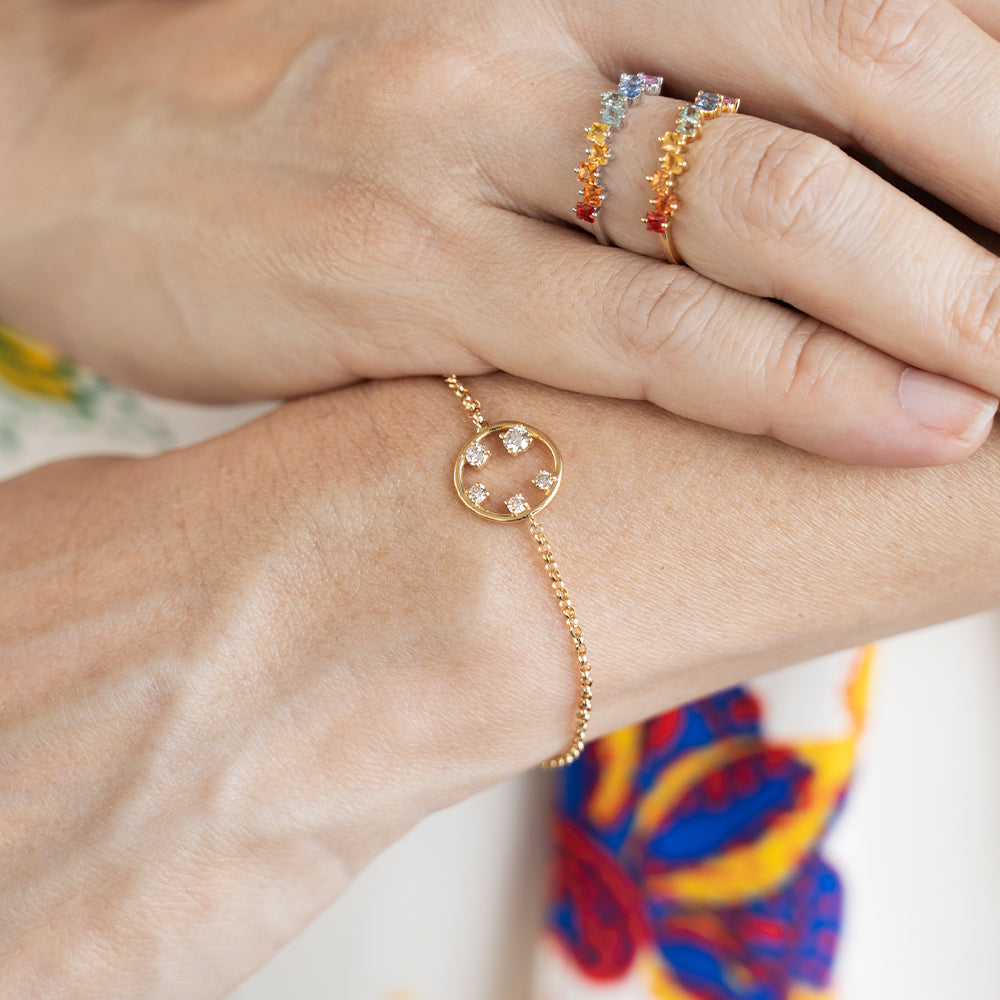 Diamond Halo Bracelet