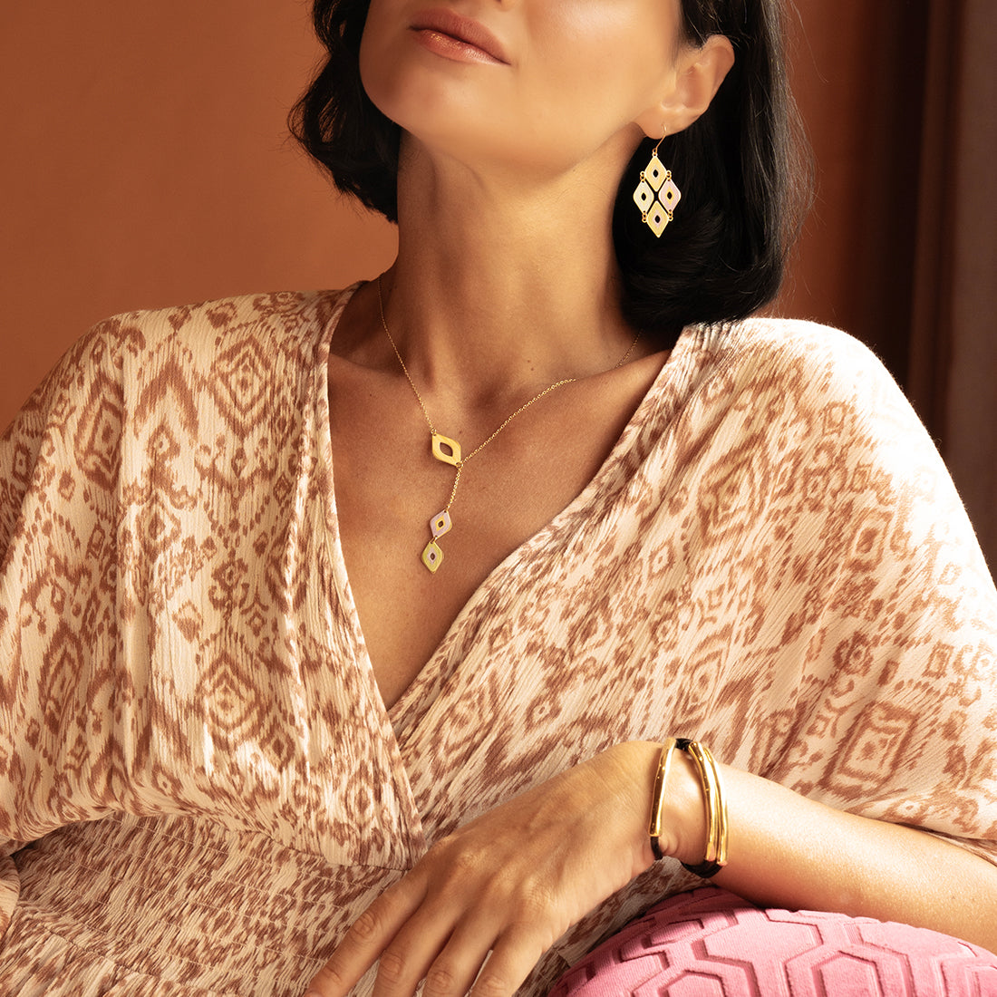 Diamond Ikat Necklace