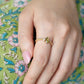 Peridot & Diamond Marquise Ring