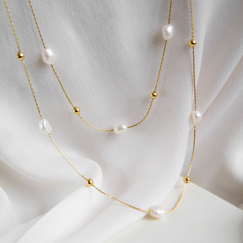 Double Layer Freshwater Pearl Necklace