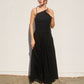 Dress Forum Heaven Sent Drop Waist Ruched Black Maxi
