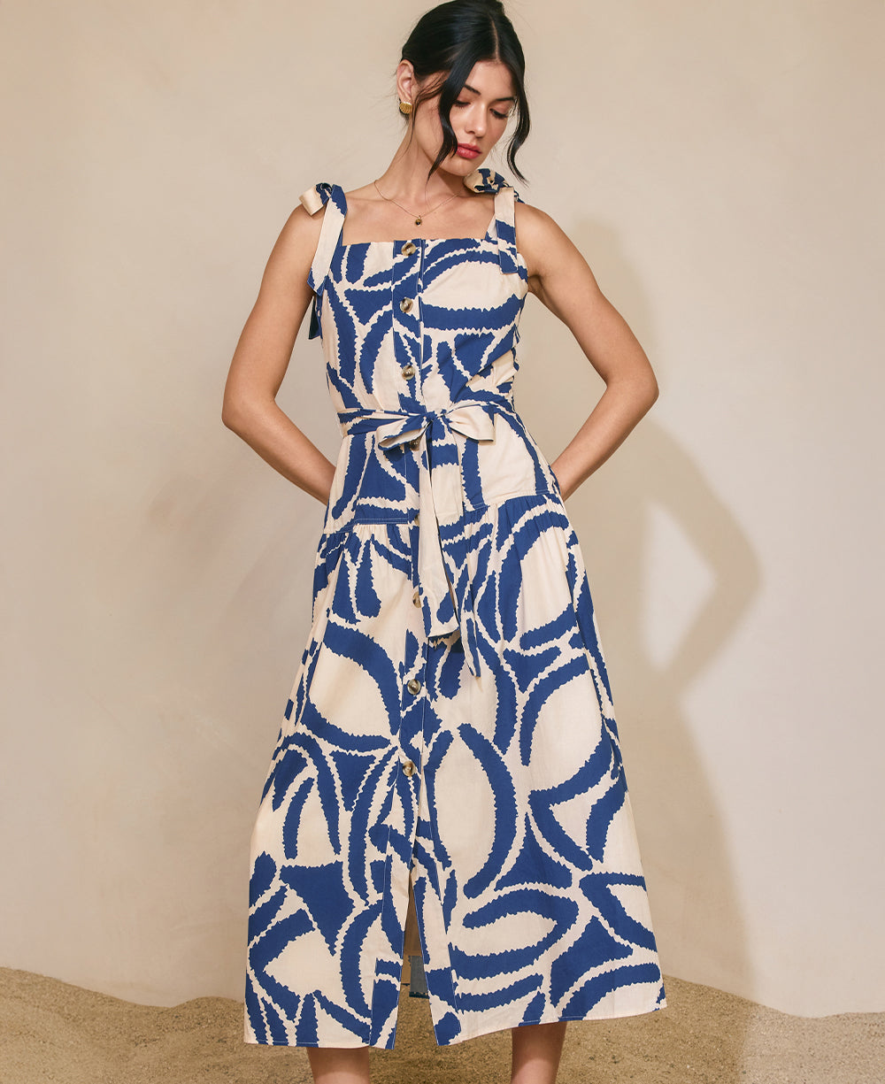 Dress Forum Tide and Seek Button Down Midi Dress