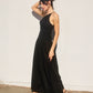 Dress Forum Heaven Sent Drop Waist Ruched Black Maxi
