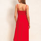 Dress Forum Heaven Sent Button Front Midi Dress - Rouge