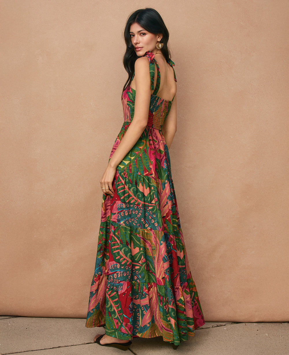 Dress Forum Drawing Dream Shoulder Tie Maxi Dress