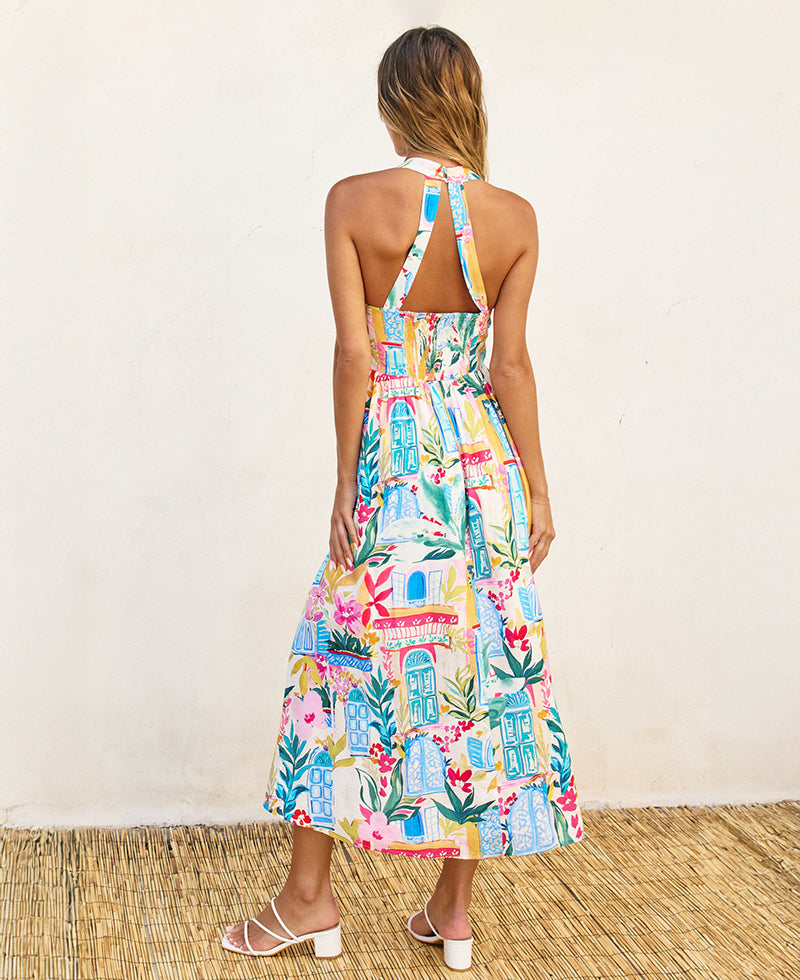 Dress Forum Long Summer Halter Neck Midi Dress