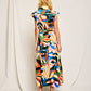 Dress Forum Tropical Kaleidoscope Sash Belt Shirt Dress