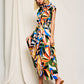 Dress Forum Tropical Kaleidoscope Sash Belt Shirt Dress
