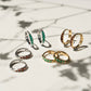 Eclipse Hoops with Green Onyx