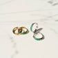 Eclipse Hoops with Green Onyx