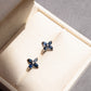 Sapphire Floral Studs