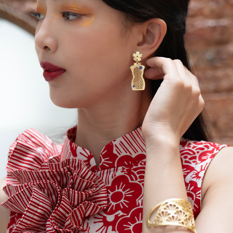 Floral Cheongsam Earrings