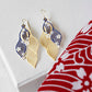 Floral Wave Overlapping Hook Earrings