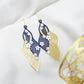 Floral Wave Overlapping Hook Earrings