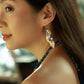 Floral Wave Overlapping Hook Earrings