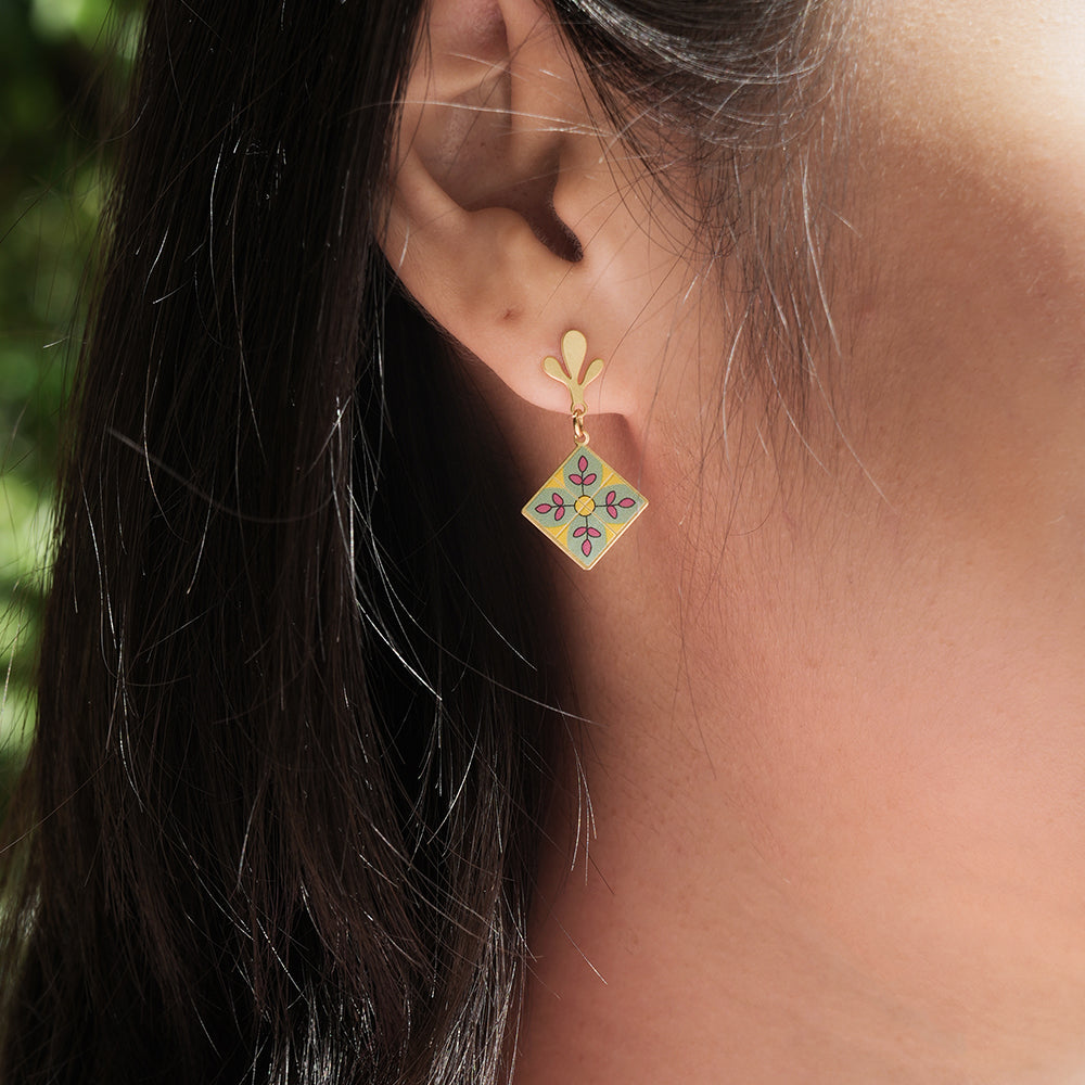 Peranakan Tile Earrings