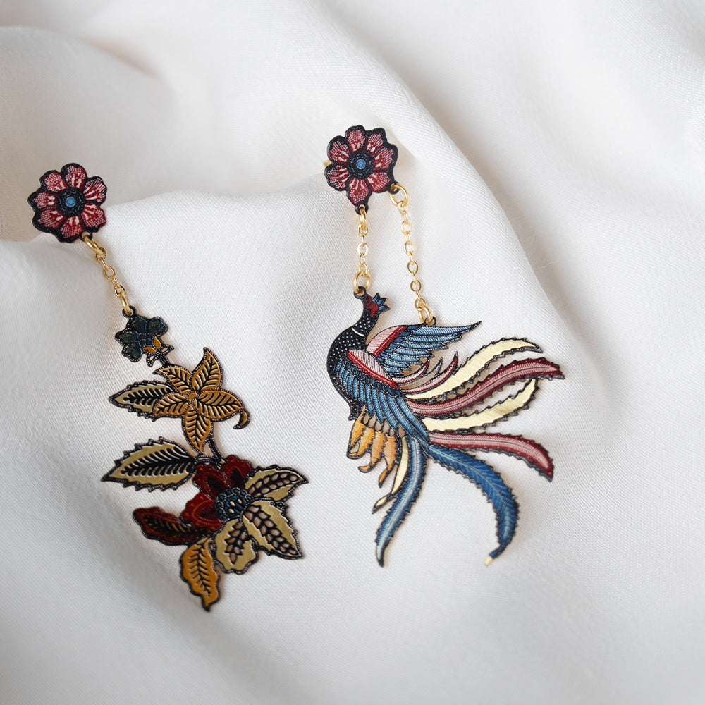 Rainbow Lapis Mismatched Earrings